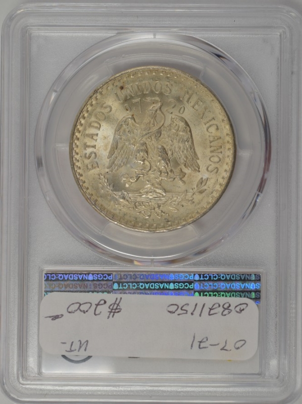 1944 Mo Mexico 1 Peso PCGS MS67 Silver