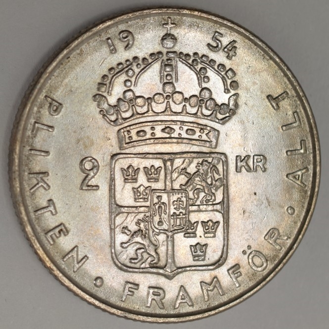 Ts Sweden Kronor Silver Gustaf Vi Adolf