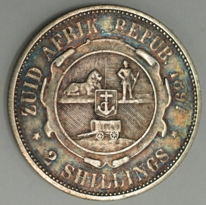 South Africa Shillings Silver Zuid Afrikaansche Republiek