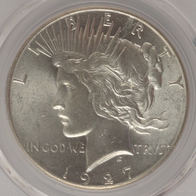 1927 U.S. $1 - Silver Peace Dollar - PCGS MS63