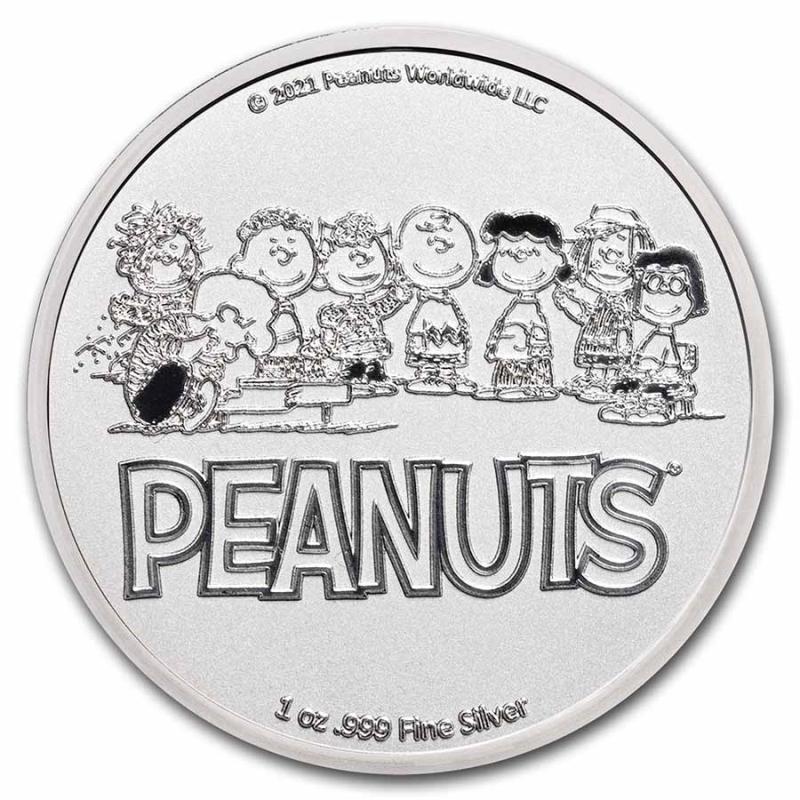 2021 APMEX - Peanuts: Snoopy & Woodstock Christmas - 1oz Silver