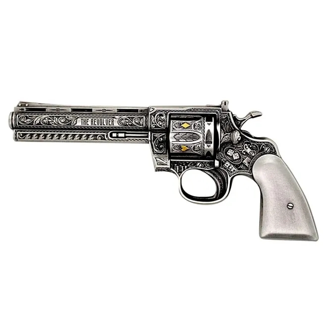 2023 Chad 10,000 Francs Revolver Shaped Gun Metal 2oz Silver