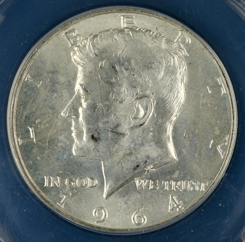 1964-D/D 50C KENNEDY HALF DOLLAR ANACS MS62 FS-503 RPM-003