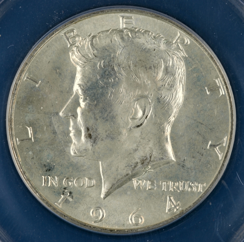 1964-D/D 50C KENNEDY HALF DOLLAR ANACS MS64 FS-503 RPM-003