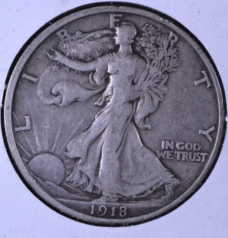 1918-S Walking Liberty Half Dollar - VF+