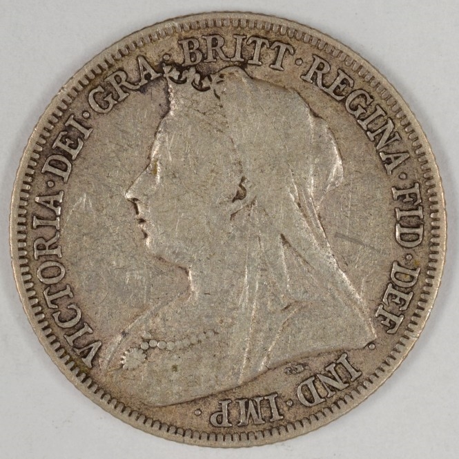 1899 Great Britain 1 Shilling - Victoria (3rd Portrait; Old Head)