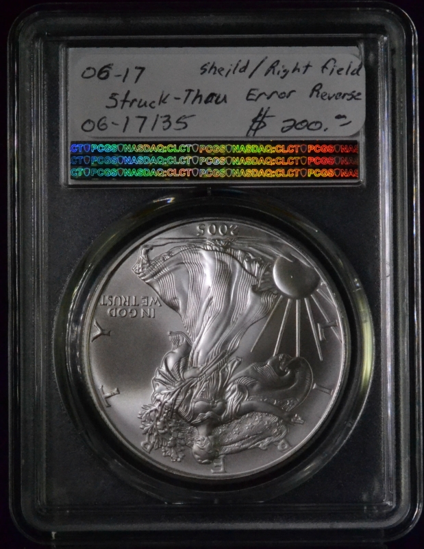 Error Oz American Silver Eagle Pcgs Ms