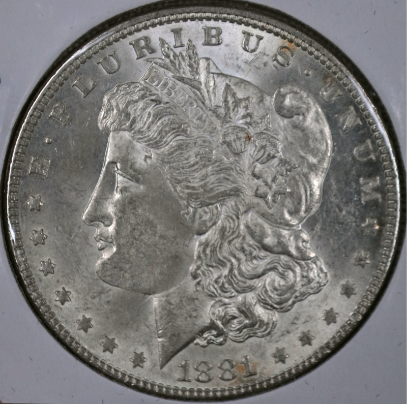 1881 $1 Morgan Silver Dollar - Brilliant Uncirculated Plus