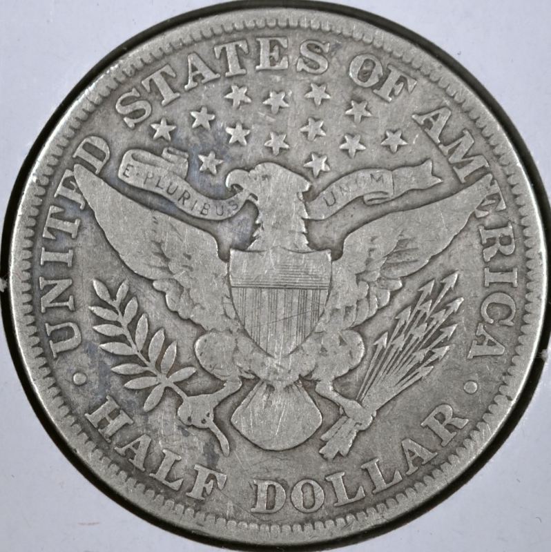 1894 50C Barber Half Dollar - Very Good, Cleaned