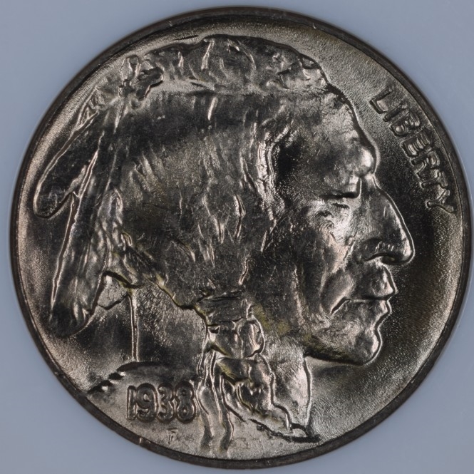 1938-D Buffalo Nickel - NGC MS66