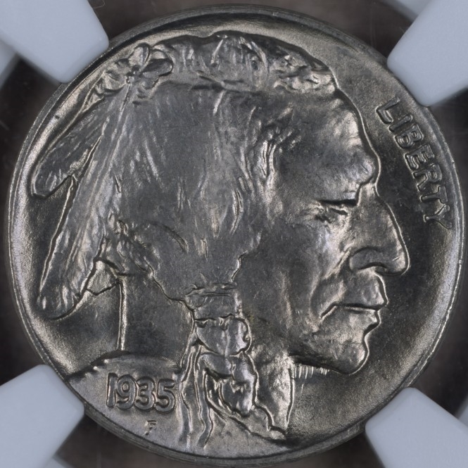 1935 5C Buffalo Nickel - NGC MS66 CAC!