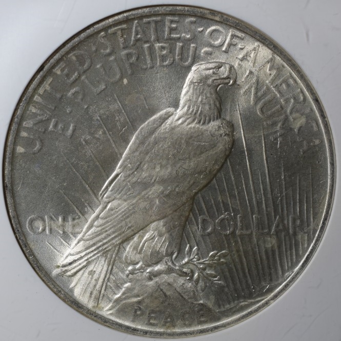 1922 $1 Peace Silver Dollar - NGC MS64