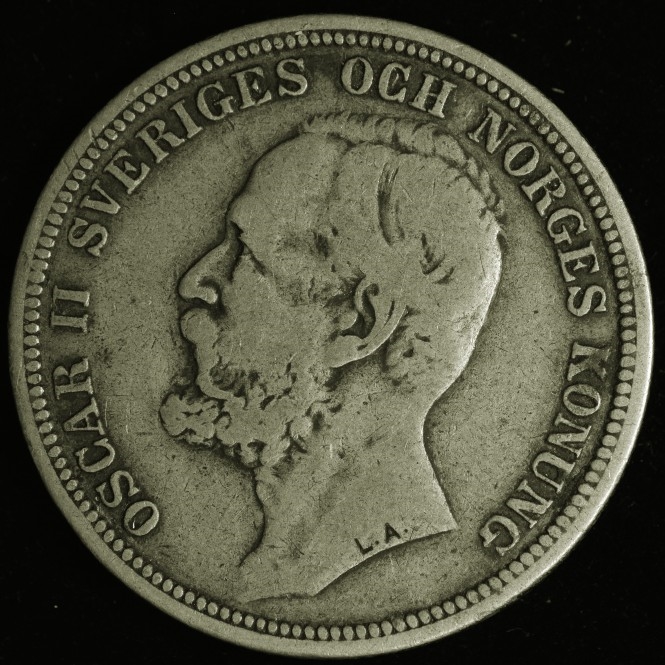 1897-EB Sweden 2 Kronor - KM# 761