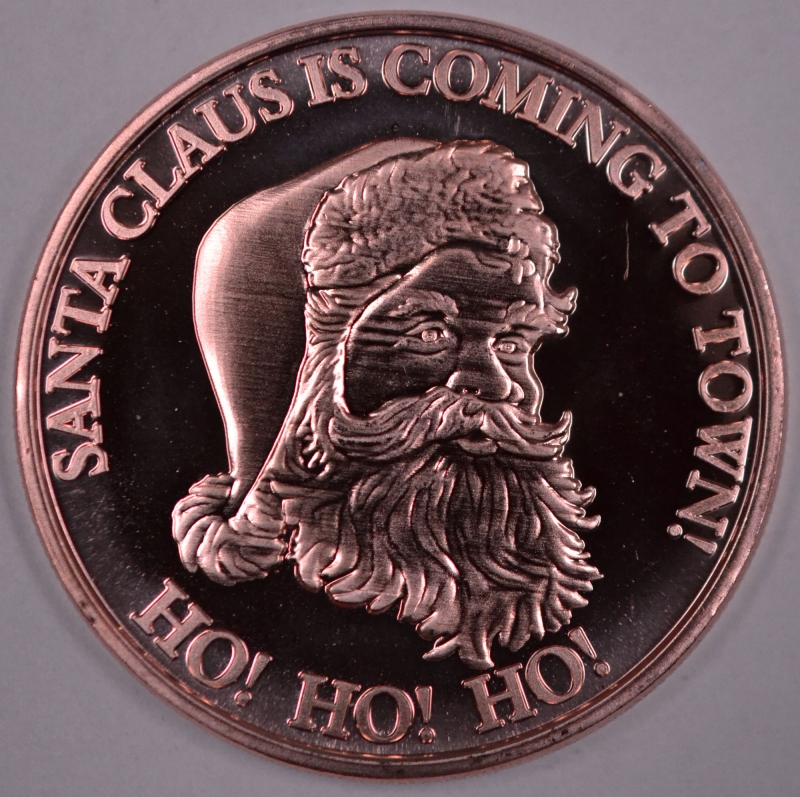 1 Oz Copper Santa