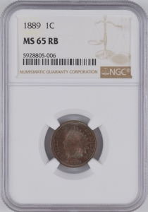 2 Cent Error Coin (Struck On 1c) PCGS MS65RB